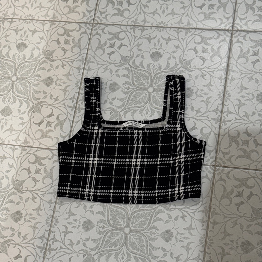 Shein Plaid Crop Top